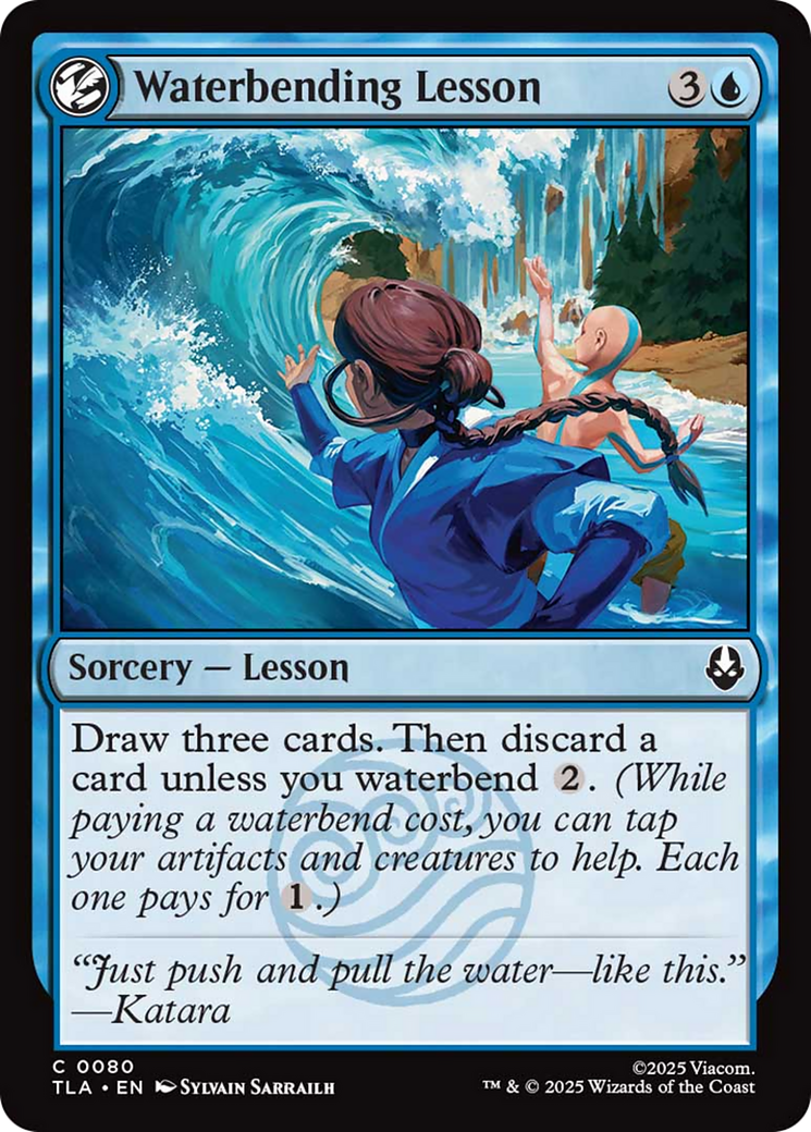 Waterbending Lesson - Common Sorcery — Lesson card from Avatar: The Last Airbender