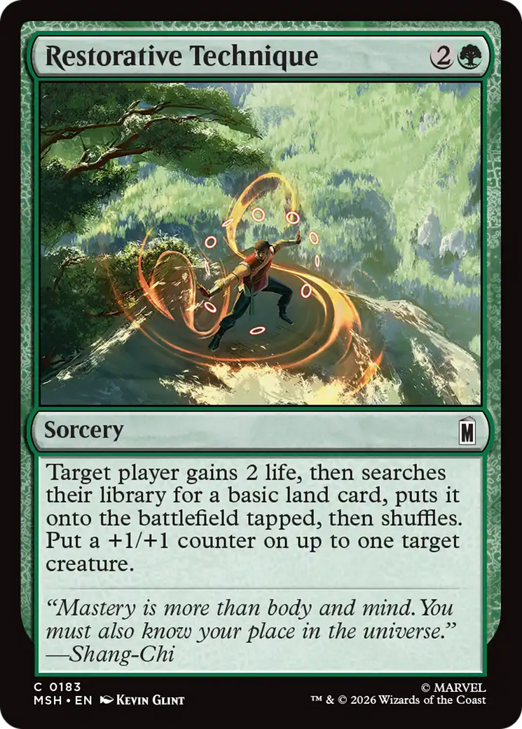 Restorative Technique - Common Sorcery card from Marvel Super Heroes