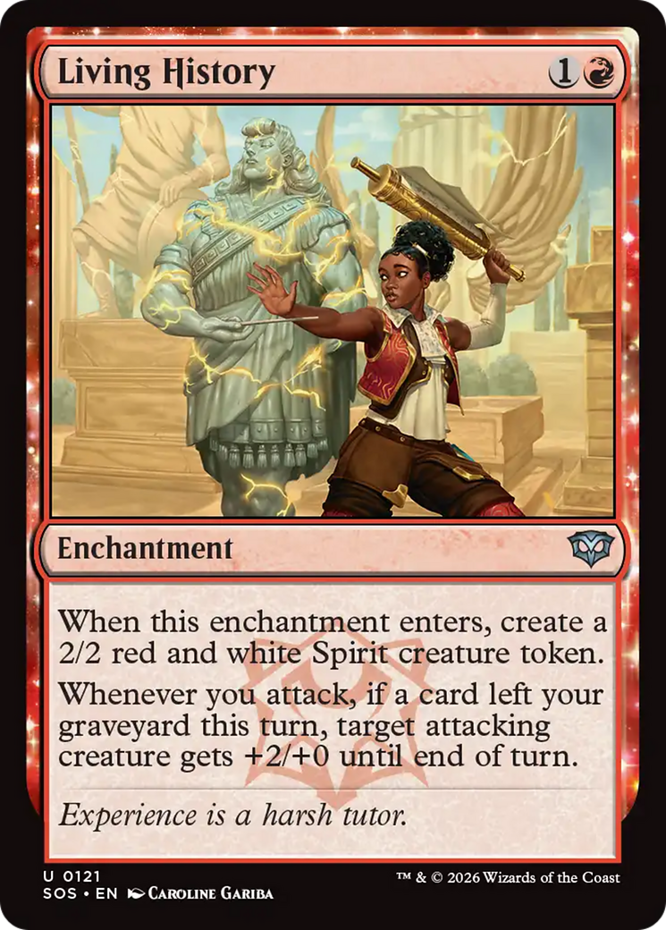 Living History - Uncommon Enchantment card from Secrets of Strixhaven