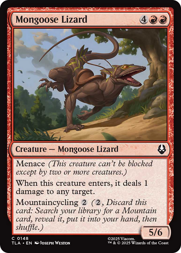 Mongoose Lizard - Common Creature — Mongoose Lizard card from Avatar: The Last Airbender