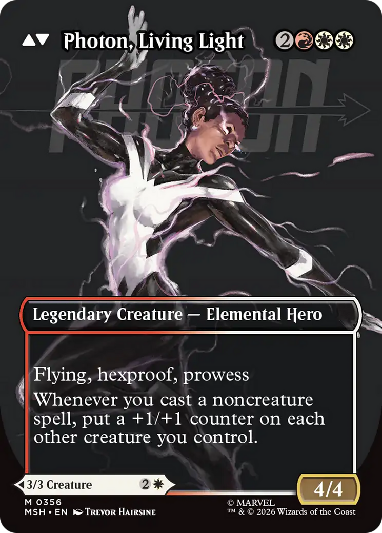 Back face of Monica Rambeau // Photon, Living Light - Legendary Creature — Human Hero card