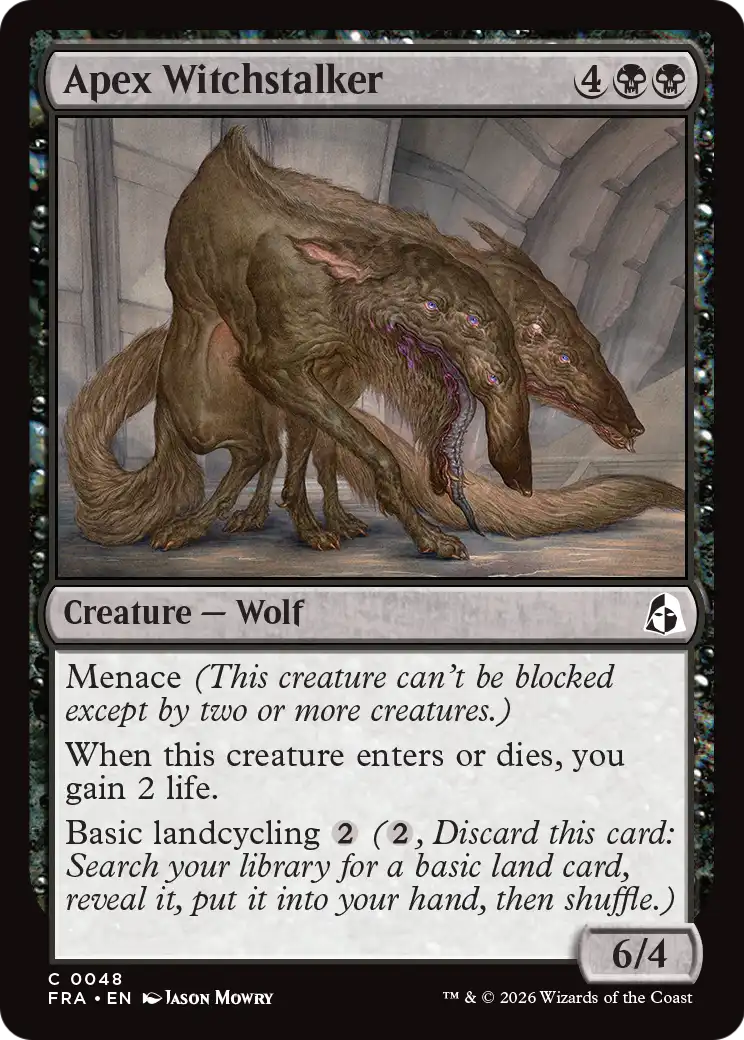 Apex Witchstalker - Common Creature — Wolf card from Reality Fracture
