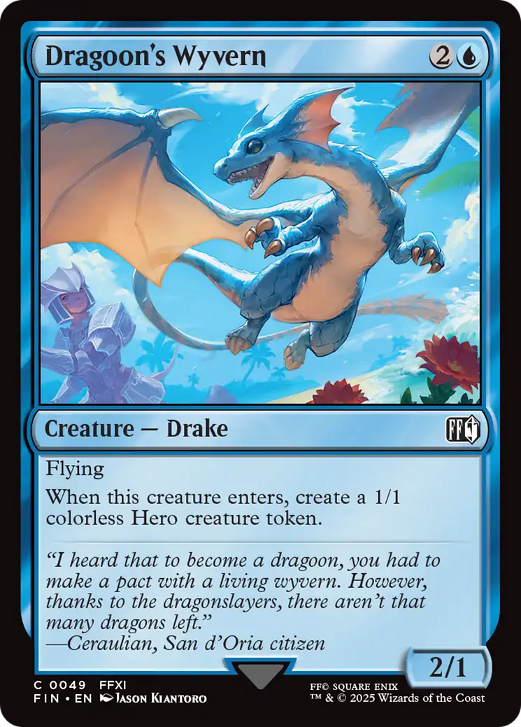 Dragoon's Wyvern - Common Creature — Drake card from Final Fantasy