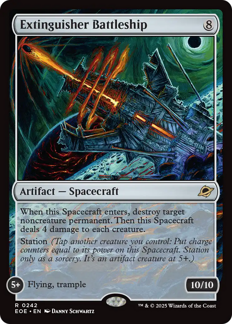 Extinguisher Battleship - Rare Artifact — Spacecraft card from Edge of Eternities