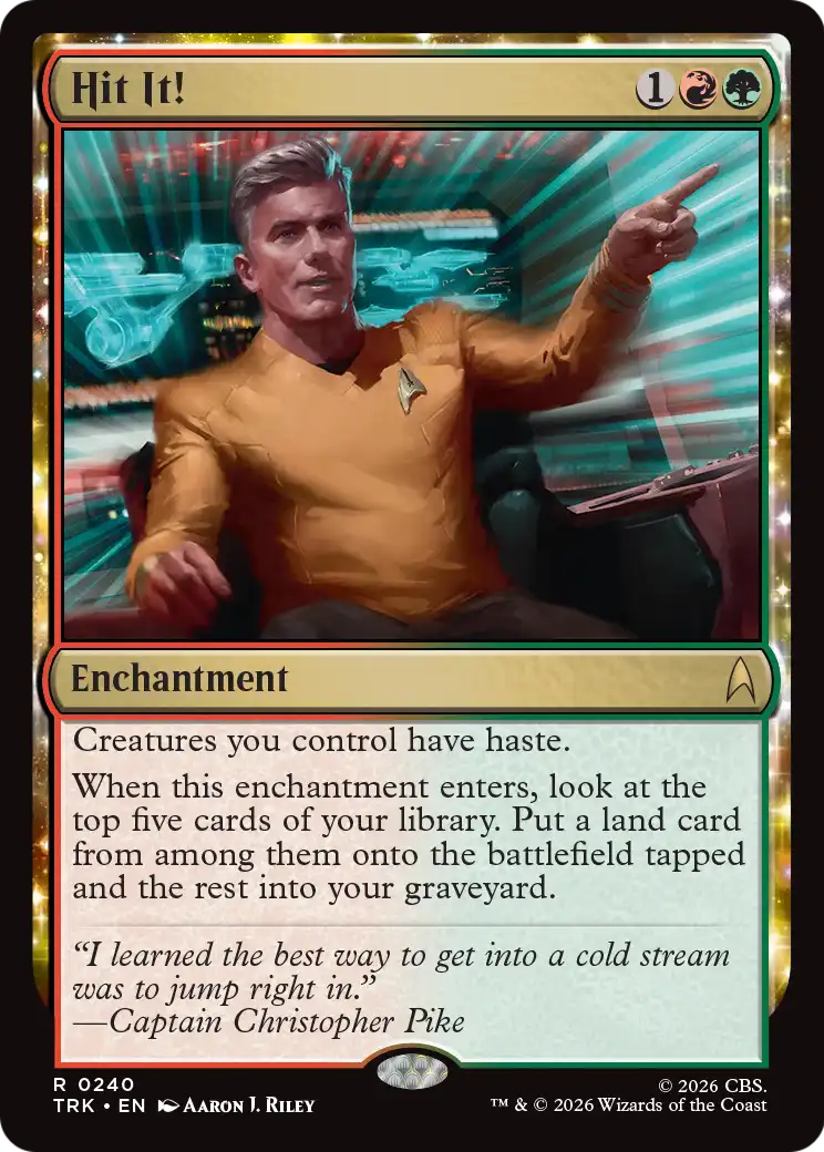Hit It! - Rare Enchantment card from Star Trek
