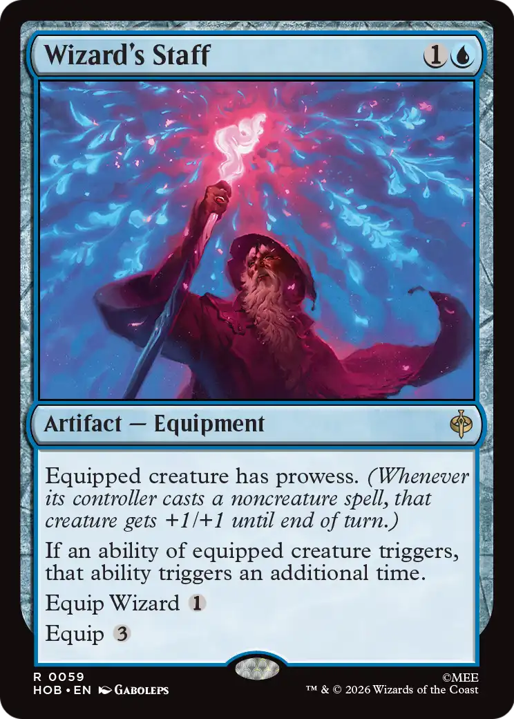 Wizard's Staff - Rare Artifact — Equipment card from The Hobbit
