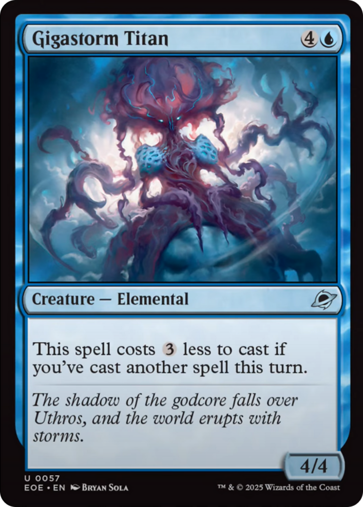Gigastorm Titan - Uncommon Creature — Elemental card from Edge of Eternities