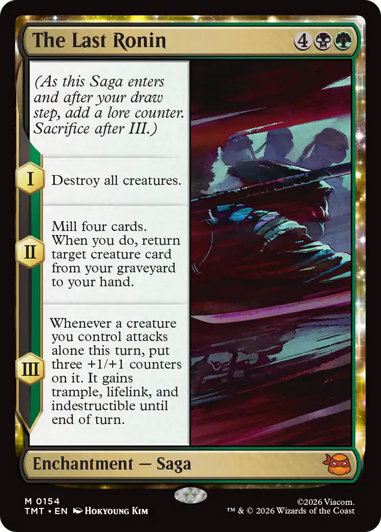 The Last Ronin - Mythic Enchantment — Saga card from Teenage Mutant Ninja Turtles