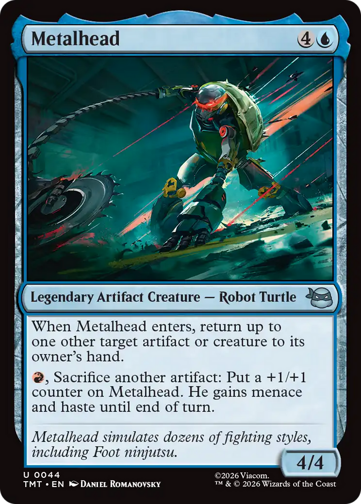 Metalhead - Uncommon Legendary Artifact Creature — Robot Turtle card from Teenage Mutant Ninja Turtles