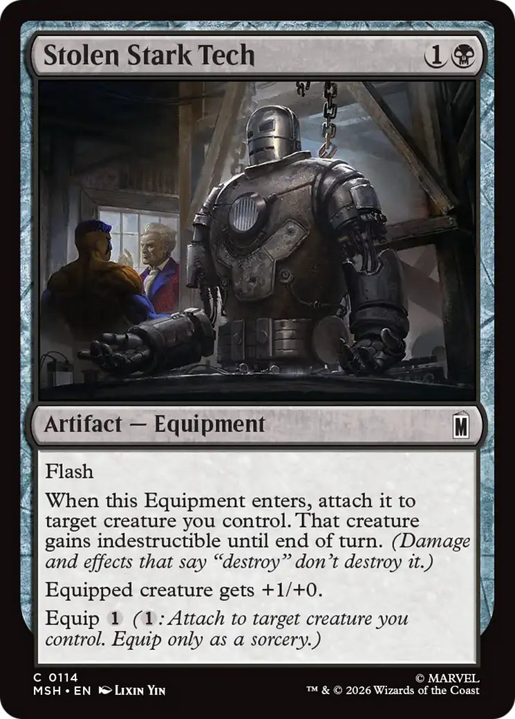 Stolen Stark Tech - Common Artifact — Equipment card from Marvel Super Heroes