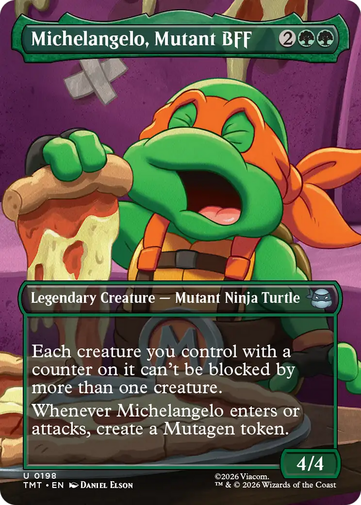 Michelangelo, Mutant BFF - Uncommon Legendary Creature — Mutant Ninja Turtle card from Teenage Mutant Ninja Turtles