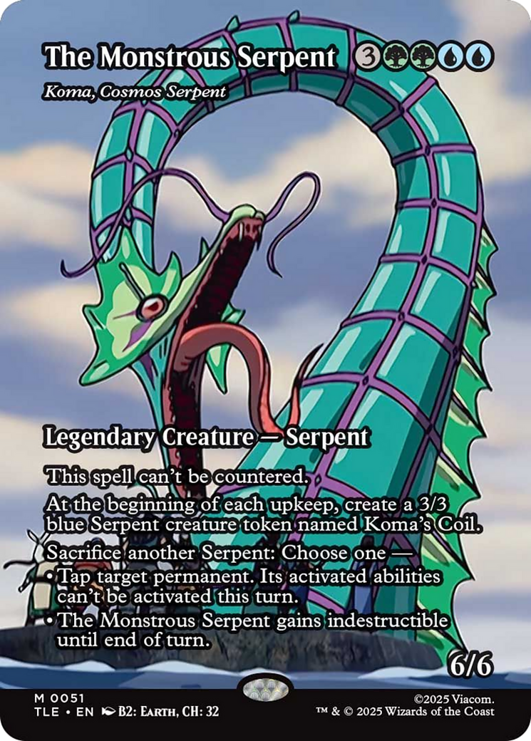 Koma, Cosmos Serpent - Mythic Legendary Creature — Serpent card from Avatar: The Last Airbender Eternal