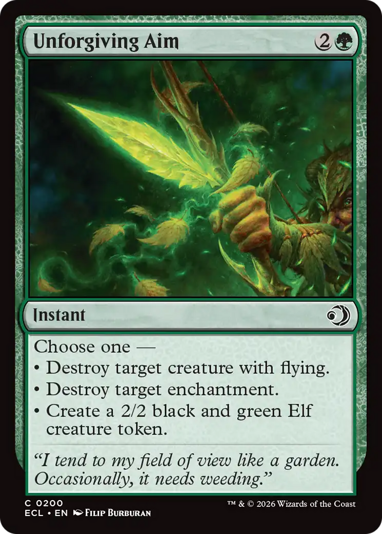 Unforgiving Aim - Common Instant card from Lorwyn Eclipsed