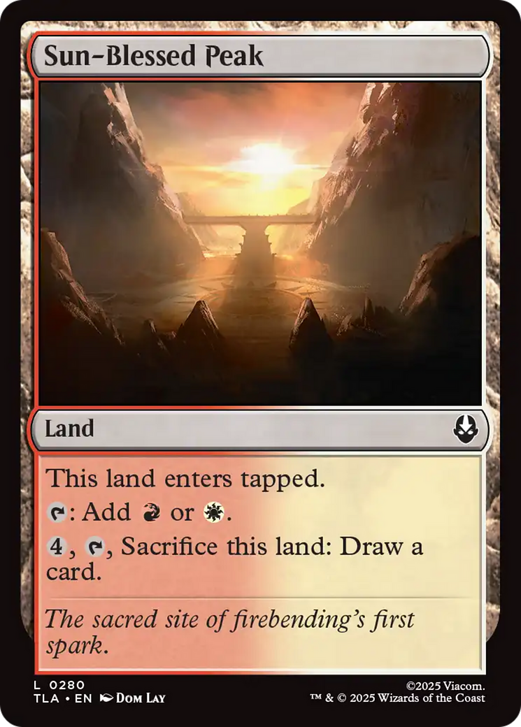 Sun-Blessed Peak - Common Land card from Avatar: The Last Airbender