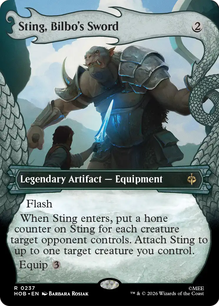 Sting, Bilbo's Sword - Rare Legendary Artifact — Equipment card from The Hobbit