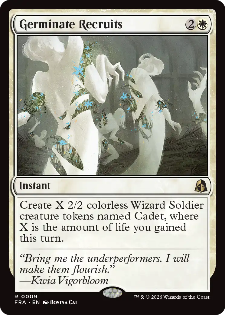 Germinate Recruits - Rare Instant card from Reality Fracture