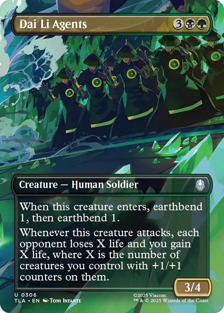 Dai Li Agents - Uncommon Creature — Human Soldier card from Avatar: The Last Airbender