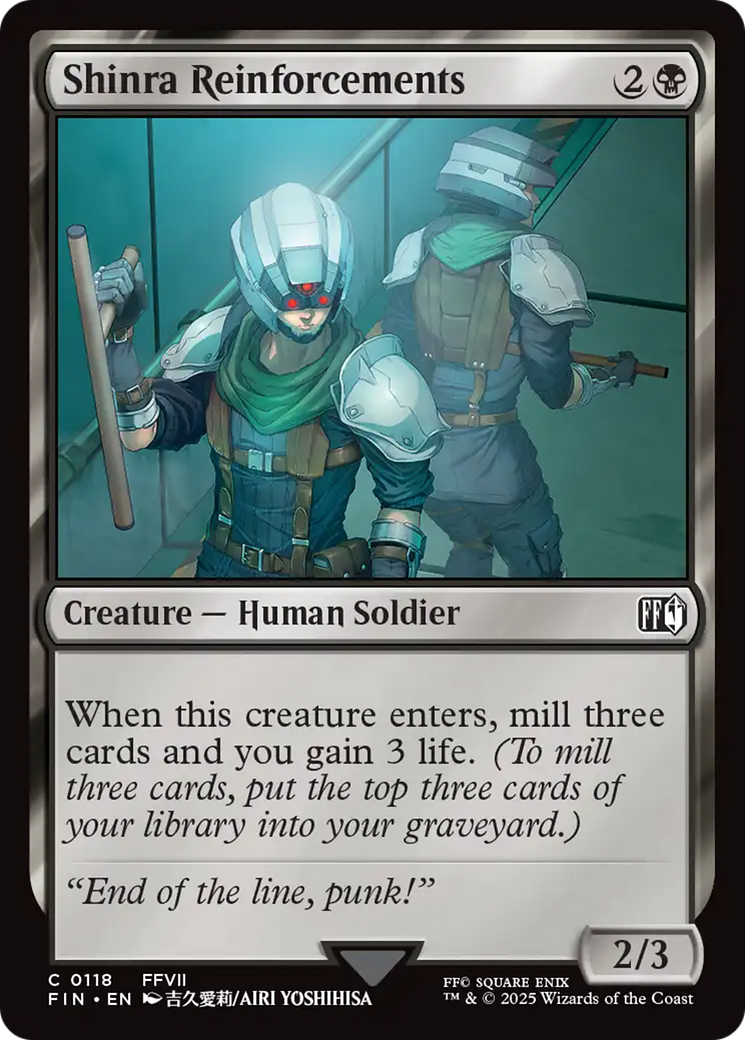 Shinra Reinforcements - Common Creature — Human Soldier card from Final Fantasy