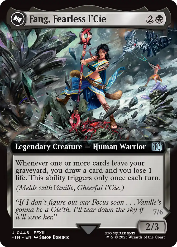Fang, Fearless l'Cie // Vanille, Cheerful l'Cie - Uncommon Legendary Creature — Human Warrior card from Final Fantasy