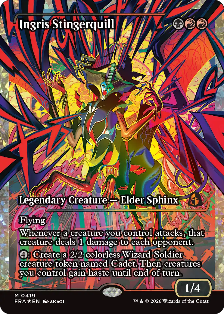 Ingris Stingerquill - Mythic Legendary Creature — Elder Sphinx card from Reality Fracture