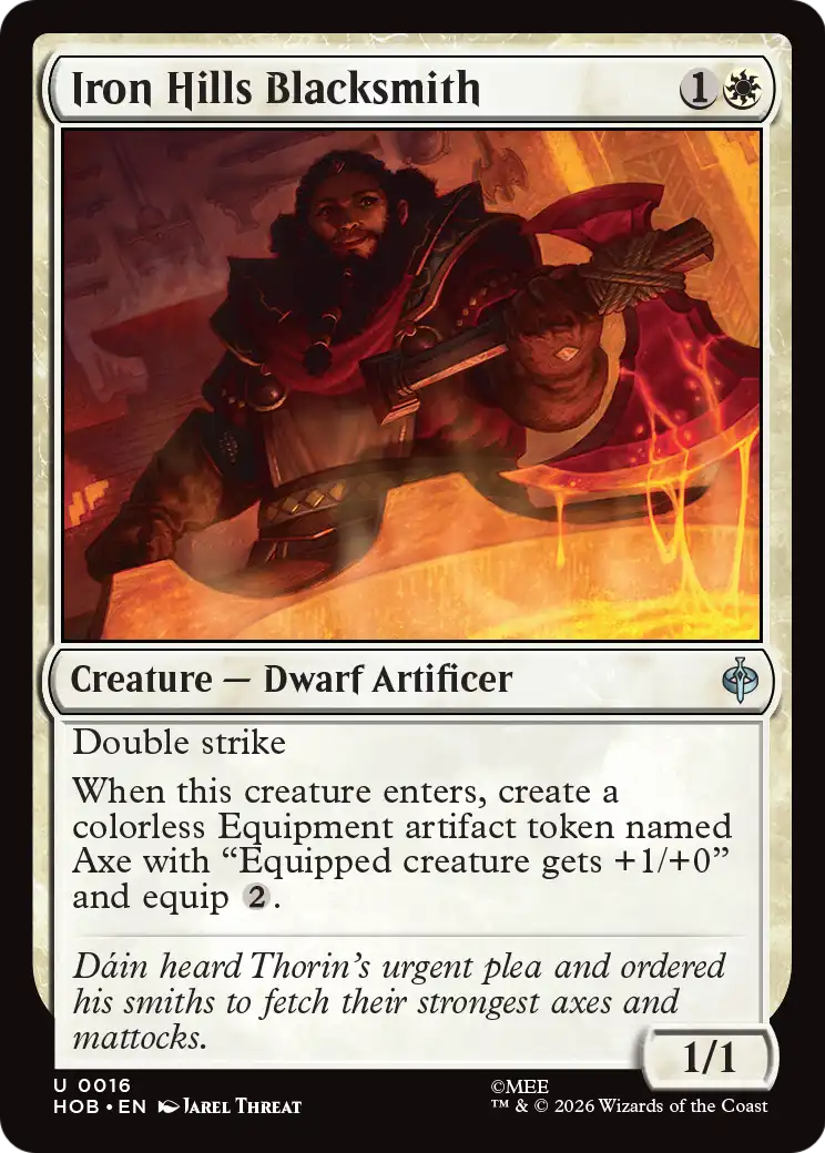 Iron Hills Blacksmith - Uncommon Creature — Dwarf Artificer card from The Hobbit