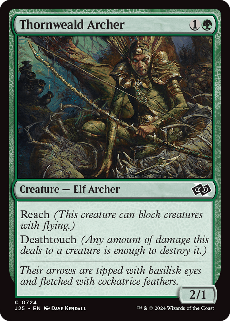 Thornweald Archer - Common Creature — Elf Archer card from Foundations Jumpstart