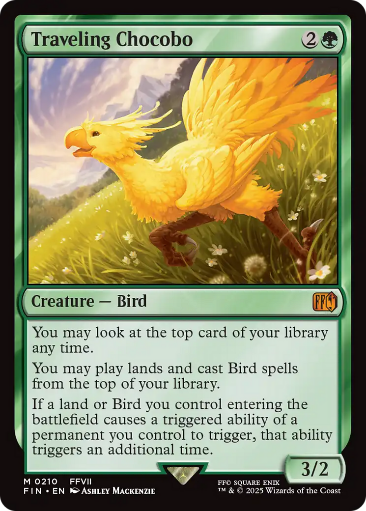 Traveling Chocobo - Mythic Creature — Bird card from Final Fantasy