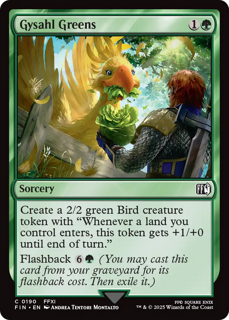 Gysahl Greens - Common Sorcery card from Final Fantasy