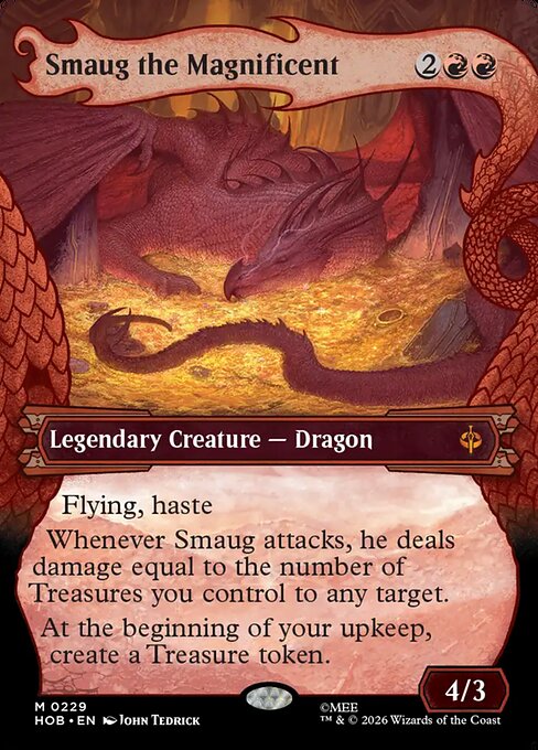 Smaug the Magnificent - Mythic rare card from The Hobbit