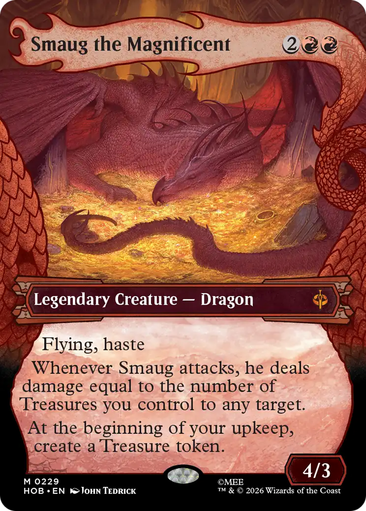 Smaug the Magnificent - Mythic Legendary Creature — Dragon card from The Hobbit