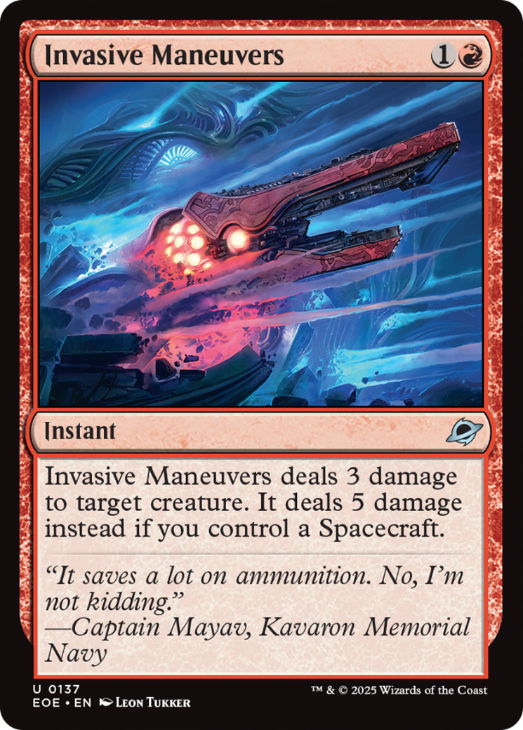 Invasive Maneuvers - Uncommon Instant card from Edge of Eternities