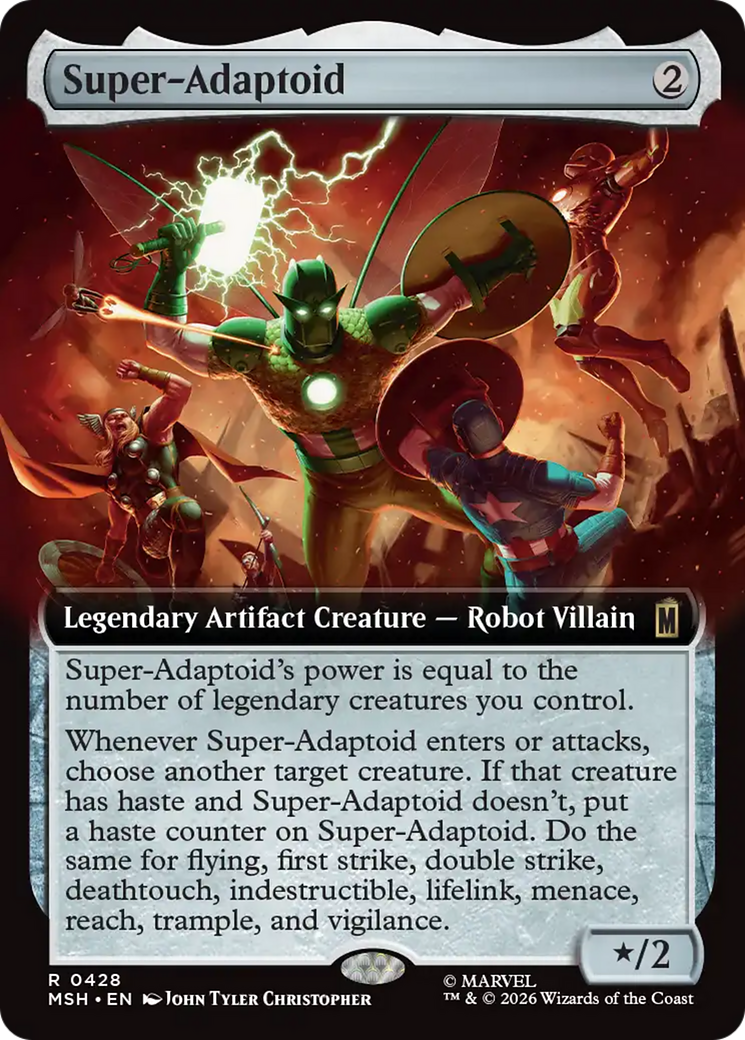 Super-Adaptoid - Rare Legendary Artifact Creature — Robot Villain card from Marvel Super Heroes