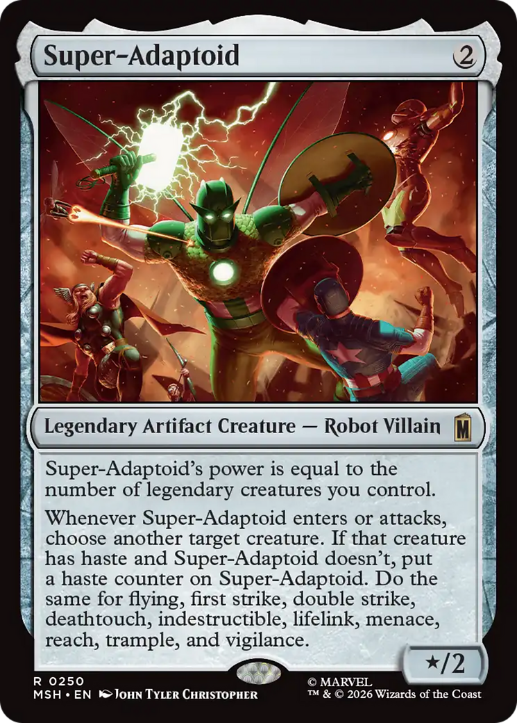 Super-Adaptoid - Rare Legendary Artifact Creature — Robot Villain card from Marvel Super Heroes