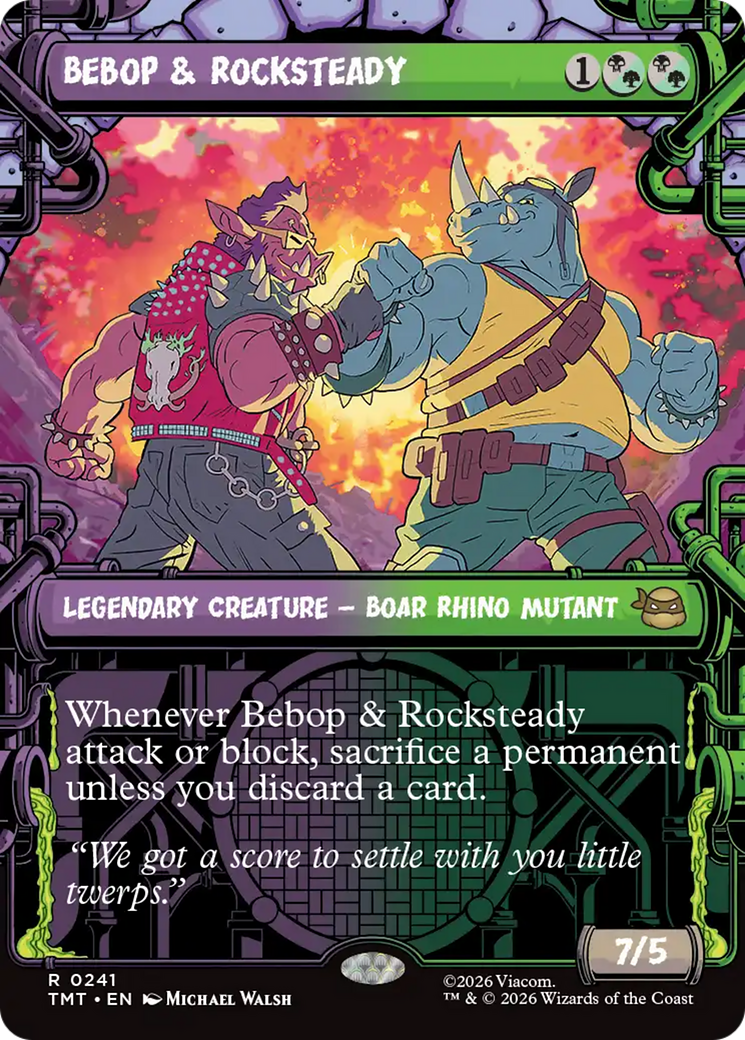 Bebop & Rocksteady - Rare Legendary Creature — Boar Rhino Mutant card from Teenage Mutant Ninja Turtles
