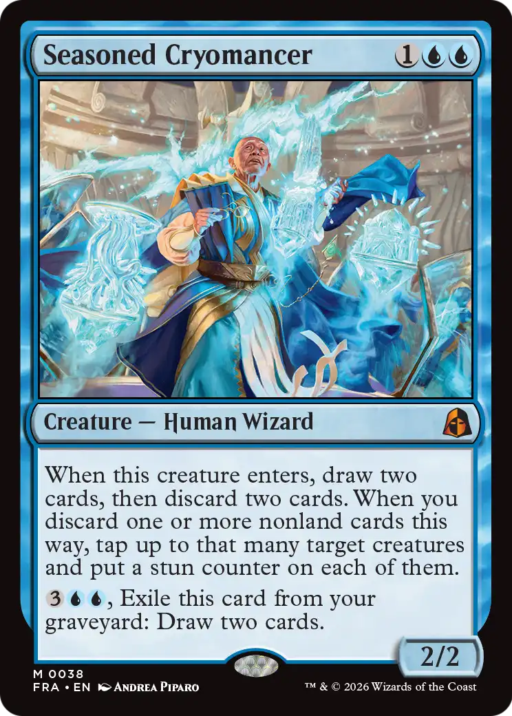 Seasoned Cryomancer - Mythic Creature — Human Wizard card from Reality Fracture