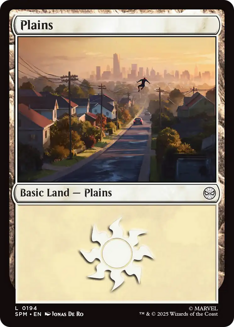 Plains - Common Basic Land — Plains card from Marvel's Spider-Man