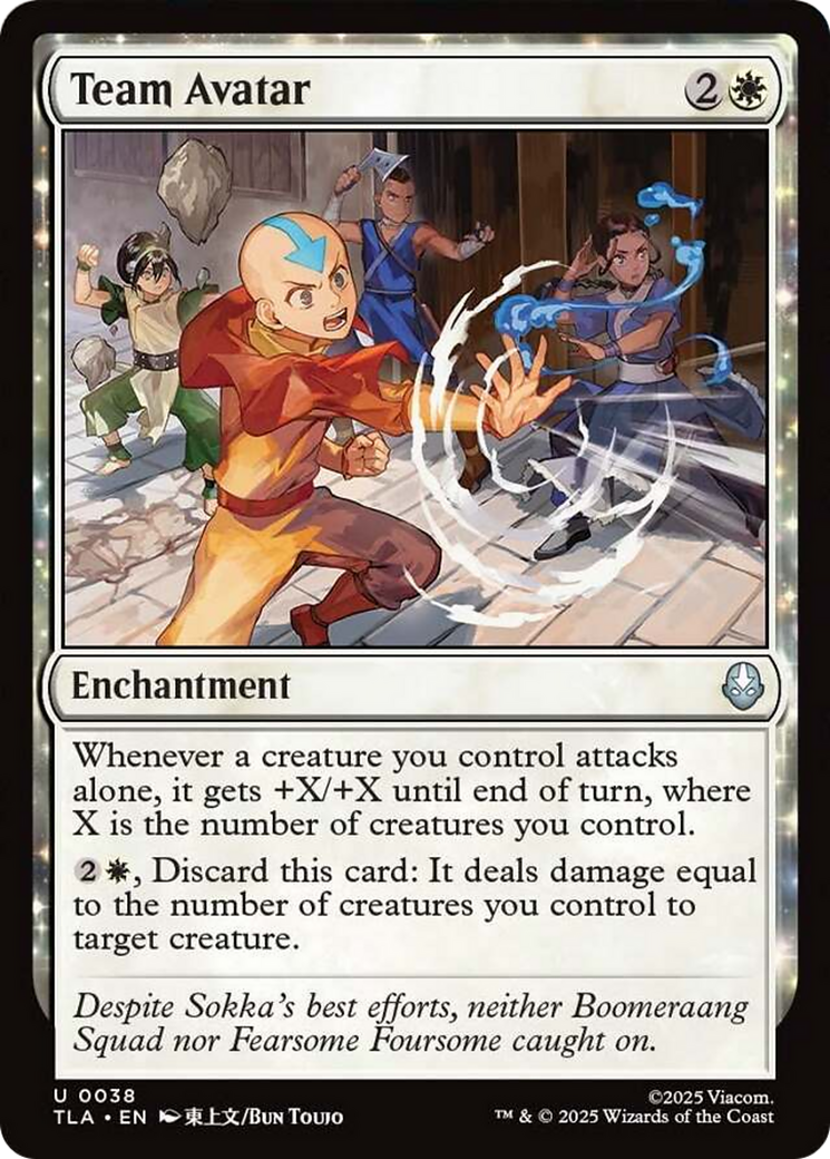 Team Avatar - Uncommon Enchantment card from Avatar: The Last Airbender
