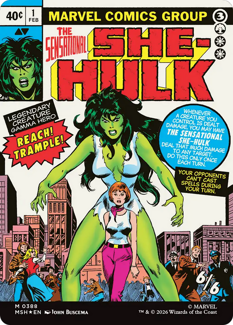 Back face of Jennifer Walters // The Sensational She-Hulk - Legendary Creature — Human Advisor Hero card