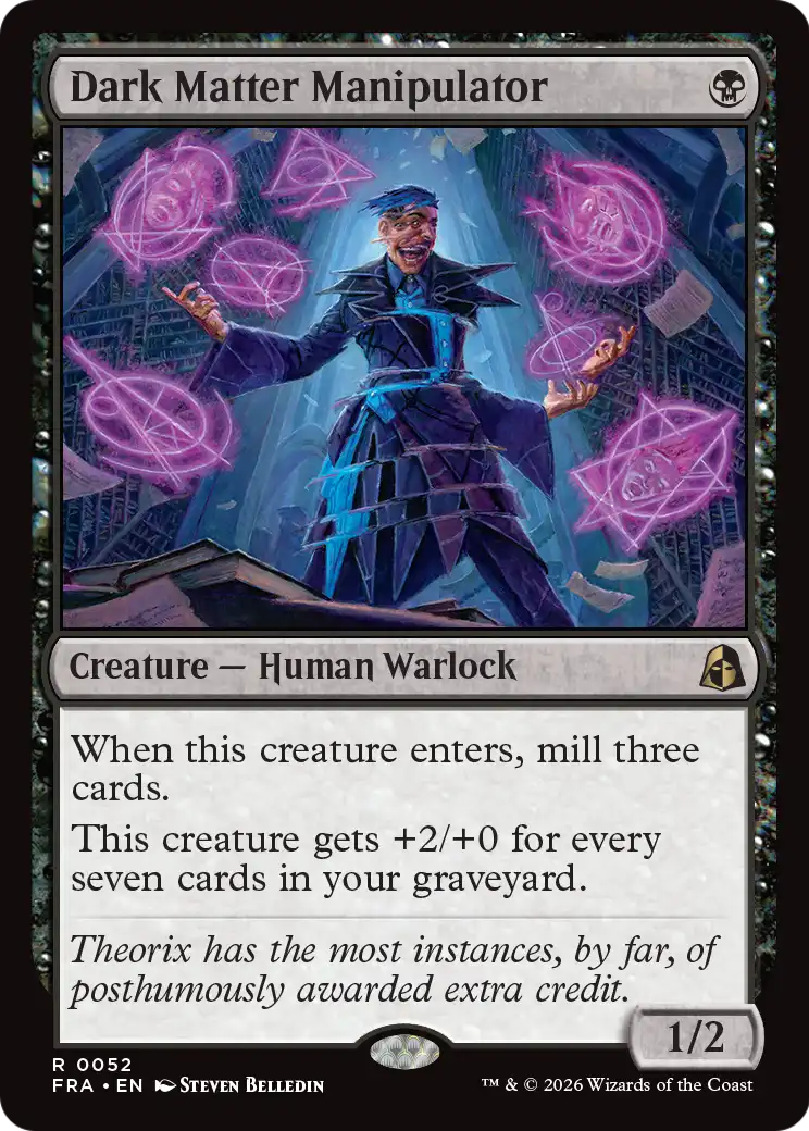 Dark Matter Manipulator - Rare Creature — Human Warlock card from Reality Fracture