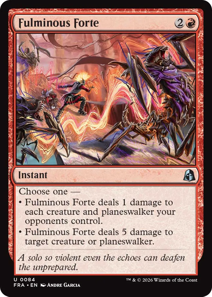 Fulminous Forte - Uncommon Instant card from Reality Fracture