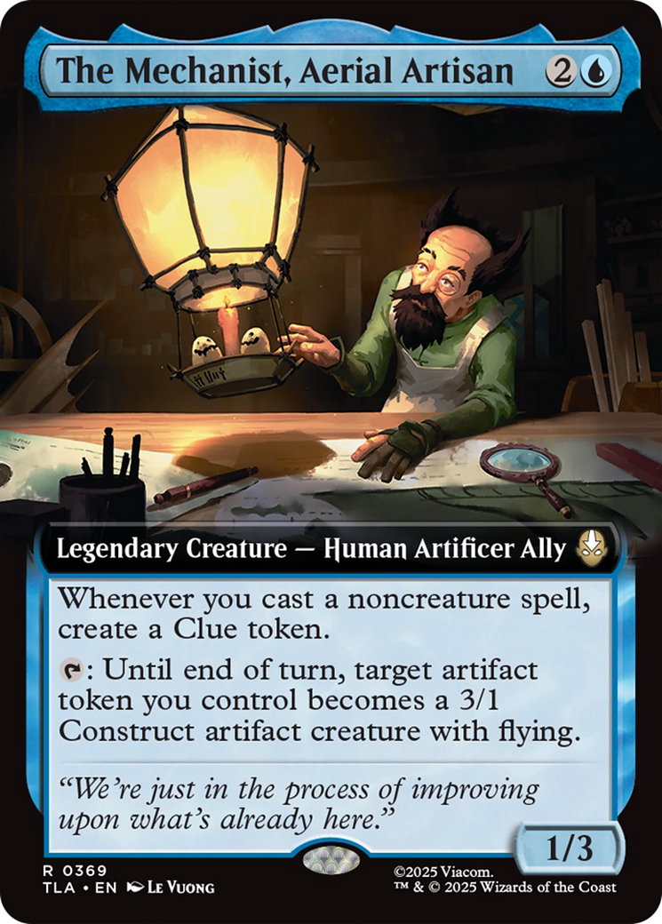 The Mechanist, Aerial Artisan - Rare Legendary Creature — Human Artificer Ally card from Avatar: The Last Airbender