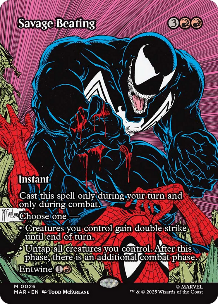 Savage Beating - Mythic Instant card from Marvel Universe