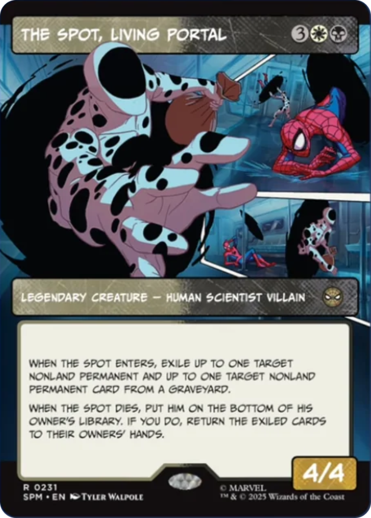 The Spot, Living Portal - Rare Legendary Creature — Human Scientist Villain card from Marvel's Spider-Man