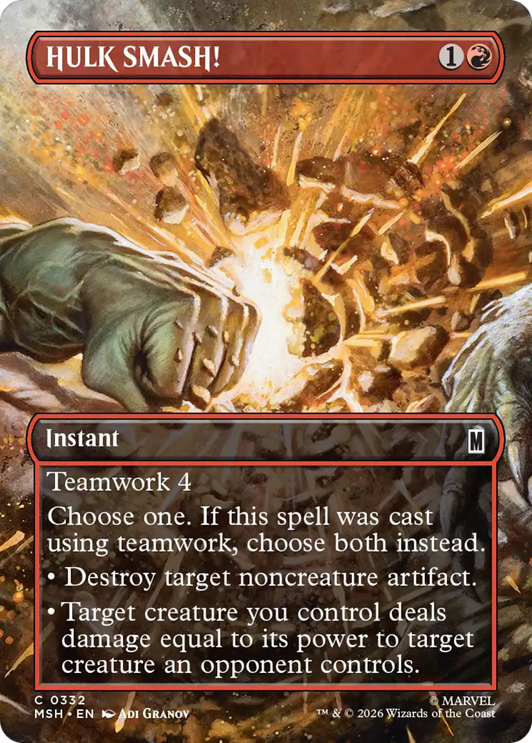 HULK SMASH! - Common Instant card from Marvel Super Heroes