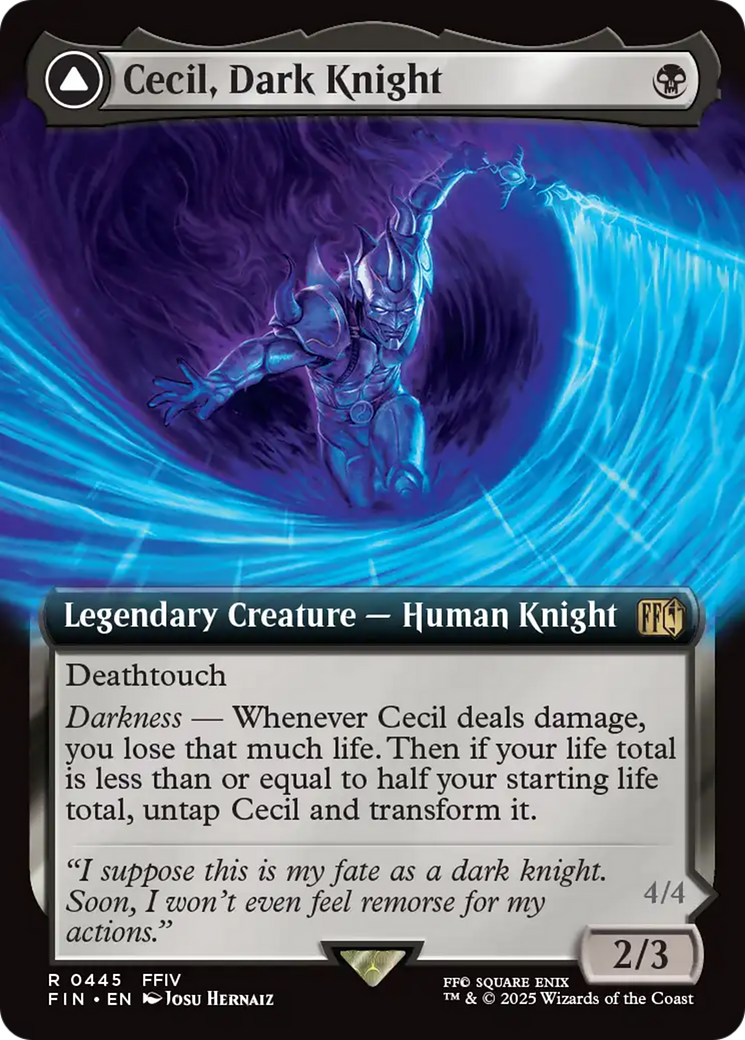 Cecil, Dark Knight // Cecil, Redeemed Paladin - Rare Legendary Creature — Human Knight card from Final Fantasy