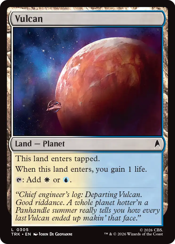 Vulcan - Common Land — Planet card from Star Trek