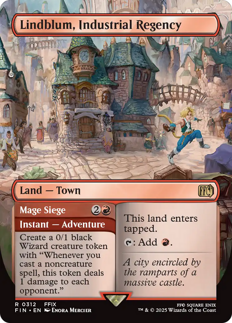 Lindblum, Industrial Regency // Mage Siege - Rare Instant — Adventure card from Final Fantasy