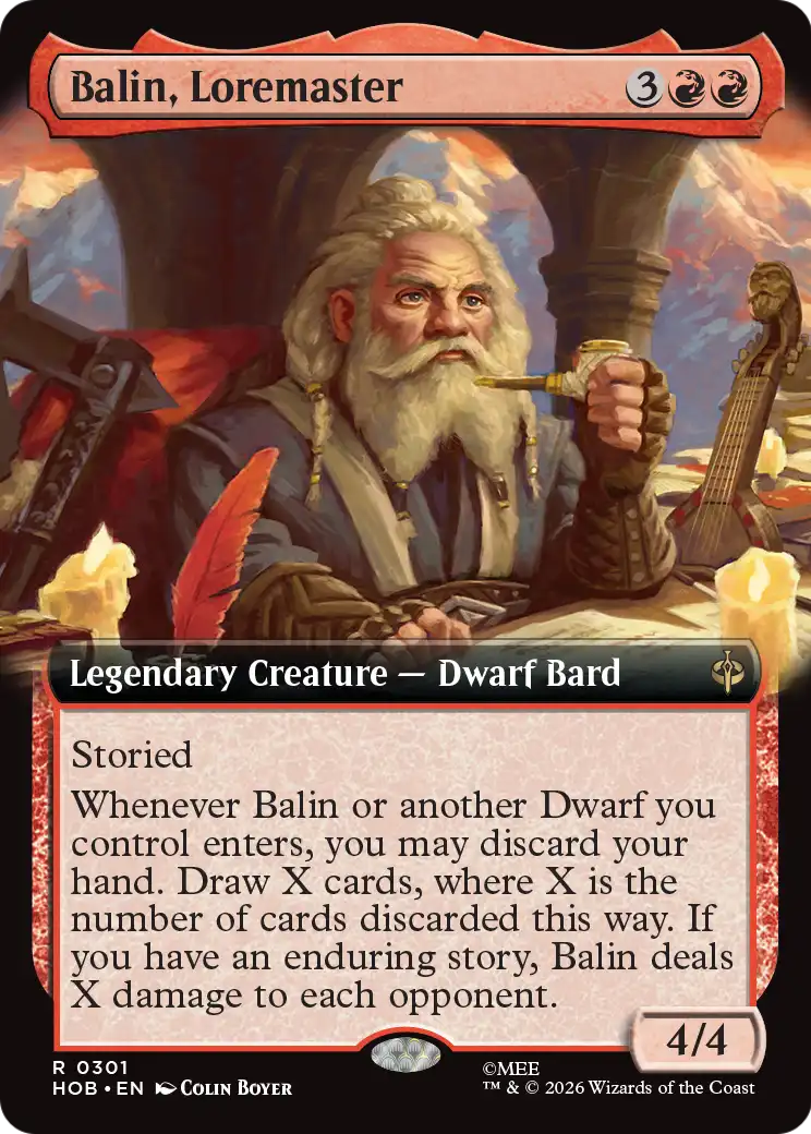Balin, Loremaster - Rare Legendary Creature — Dwarf Bard card from The Hobbit
