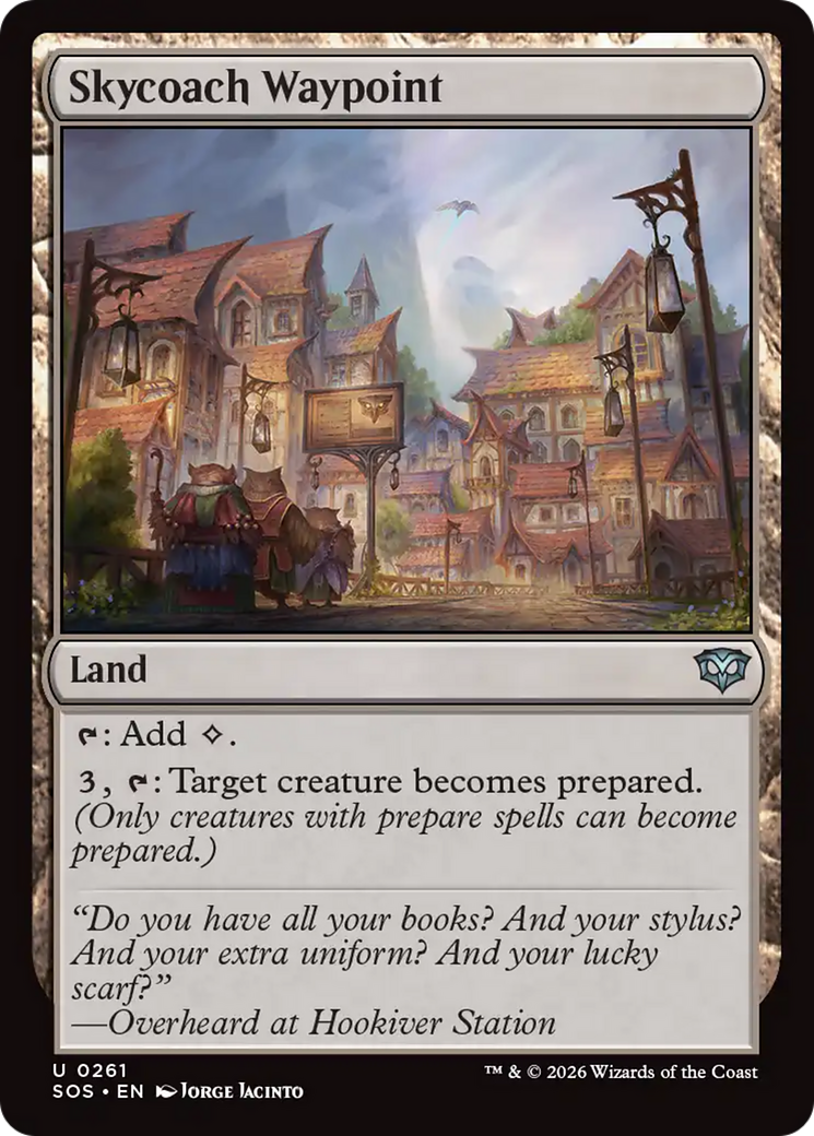 Skycoach Waypoint - Uncommon Land card from Secrets of Strixhaven