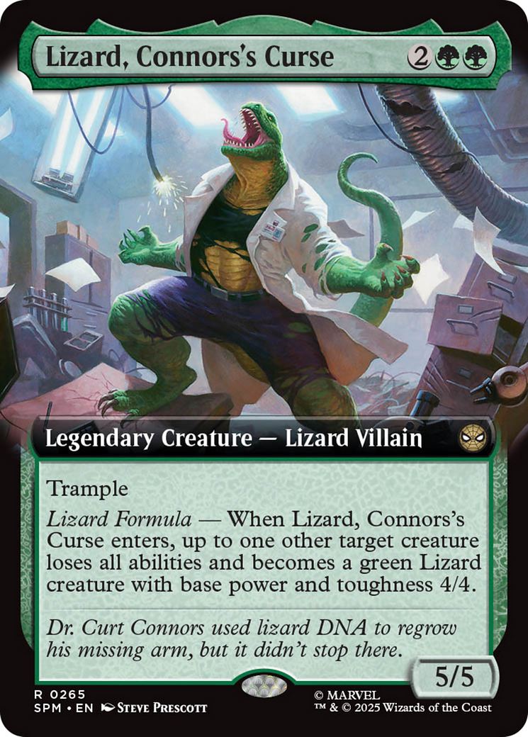 Lizard, Connors's Curse - Rare Legendary Creature — Lizard Villain card from Marvel's Spider-Man